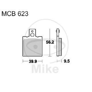 Lucas MCB623 Bremsbelag TRW Organische Mischung mit ABE