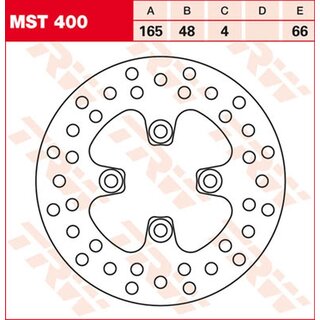 TRW Bremsscheibe starr mit ABE  - Typ MST400